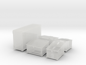 1/100 DKM Schnellboot Midship Deck Ammo Boxes Set in Clear Ultra Fine Detail Plastic