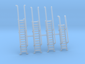 1/72 IJN Akagi Tower Stairs Set x4 in Clear Ultra Fine Detail Plastic