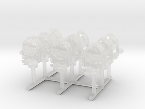 1/300 USN 36 inch Searchlight Set x9 in Clear Ultra Fine Detail Plastic