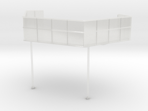 1/72 Fletcher "Square Bridge" Deck Platform 20mm in Clear Ultra Fine Detail Plastic