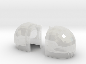 1/100 DKM Bismarck funnel searchlight housing set in Clear Ultra Fine Detail Plastic
