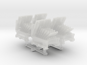 1/240 USN Hedgehog Thrower Set x4 in Clear Ultra Fine Detail Plastic