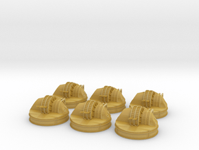 1/400 IJN 127mm Gun Aircraft Carriers set x6 in Tan Fine Detail Plastic