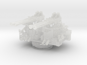 1/125 USN 40mm Quad Bofors Mount in Clear Ultra Fine Detail Plastic