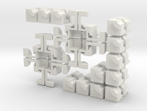 Crazy 2x2 Cross Cube in White Natural Versatile Plastic