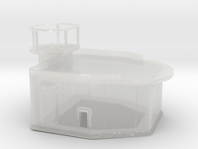 1/144 USS Cassin Young Aft Deck1 40mm Gun Tub in Clear Ultra Fine Detail Plastic
