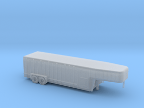 1/87 2010 Wilson Lifestock Trailer  in Clear Ultra Fine Detail Plastic