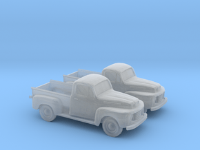 1/160 2X 1948-52 Ford Pickup in Clear Ultra Fine Detail Plastic