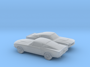 1/160 2X 1966 Ford Mustang in Clear Ultra Fine Detail Plastic