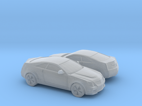 1/160 2X 2006-14 Cadillac CTS Coupe in Clear Ultra Fine Detail Plastic