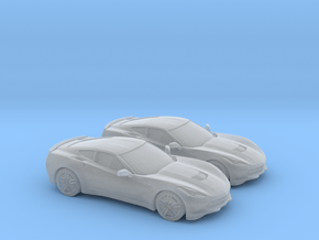 1/160 2X 2014 Chevrolet Corvette Stingray in Clear Ultra Fine Detail Plastic