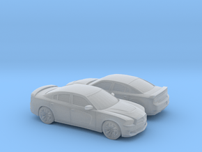 1/160 2X 2012 Dodge Charger in Clear Ultra Fine Detail Plastic