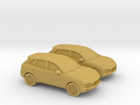 1/160 2X Porsche Cayenne in Tan Fine Detail Plastic