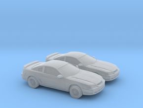 1/160 2X 1994-98 Ford Mustang in Clear Ultra Fine Detail Plastic