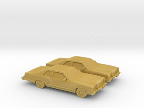 1/120 2X 1975 Ford Ltd Coupe in Tan Fine Detail Plastic