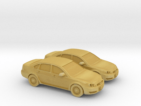 1/200 2X 2011 Chevrolet Impala in Tan Fine Detail Plastic