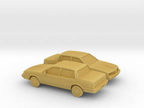 1/160 2X 1982-96 Oldsmobile Cutlass Ciera in Tan Fine Detail Plastic