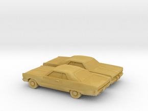 1/160 2X 1969 Plymouth Fury Coupe in Tan Fine Detail Plastic