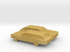 1/160 2X 1969 Plymouth Fury Station Wagon in Tan Fine Detail Plastic