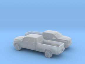 1/160 2X 2013 Dodge Ram Crew  Long Bed in Clear Ultra Fine Detail Plastic