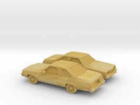 1/160 2X 1978-83 Ford Fairmont Futura in Tan Fine Detail Plastic