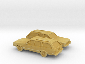 1/160 2X 1978-83 Ford Fairmont Station Wagon in Tan Fine Detail Plastic