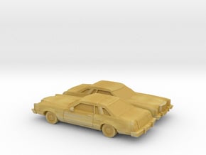 1/160 2X 1977-79 Mercury Cougar XR 7 in Tan Fine Detail Plastic