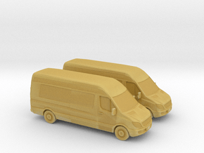 1/148 2X Mercedes Sprinter/GB in Tan Fine Detail Plastic