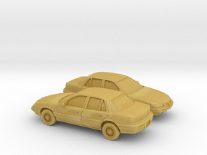 1/160 2X 1992-95 Pontiac Grand Am in Tan Fine Detail Plastic