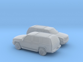 1/160 2X 1999-01 Cadillac Escalade in Clear Ultra Fine Detail Plastic