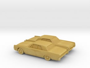 1/160 2X 1962 Lincoln Continental Sedan in Tan Fine Detail Plastic
