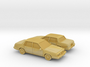 1/160 2X 1981-90 Pontiac 6000 in Tan Fine Detail Plastic