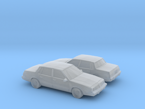 1/160 2X 1981-90 Pontiac 6000 in Clear Ultra Fine Detail Plastic