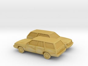 1/160 2X 1985-89 Plymouth Reliant Station Wagon in Tan Fine Detail Plastic