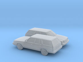 1/160 2X 1985-89 Plymouth Reliant Station Wagon in Clear Ultra Fine Detail Plastic