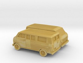 1/160 2X 1972-74 Ford Econoline Club Wagon in Tan Fine Detail Plastic