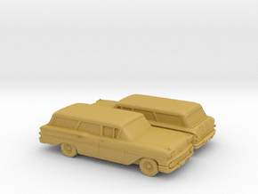 1/160 2X 1958 Chevrolet Nomad in Tan Fine Detail Plastic