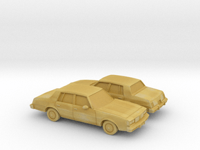 1/160 2X 1984-88 Oldsmobile Cutlass Sedan in Tan Fine Detail Plastic