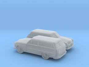 1/160 2X  1949 Ford Fordor Station Wagon in Clear Ultra Fine Detail Plastic