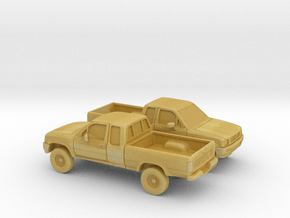 1/120 2X 1988-97 Toyota Hilux in Tan Fine Detail Plastic