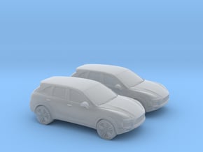 1/120 2X Porsche Cayenne in Clear Ultra Fine Detail Plastic