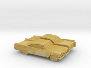 1/160 2X  1957 Dodge Royal Coupe in Tan Fine Detail Plastic