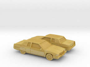 1/160 2X  1991 Cadillac Fleetwood Coupe in Tan Fine Detail Plastic