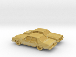 1/160 2X 1977 Pontiac Bonneville Sedan in Tan Fine Detail Plastic