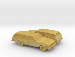 1/160 2X 1977-78 Chevrolet Caprice Station Wagon in Tan Fine Detail Plastic