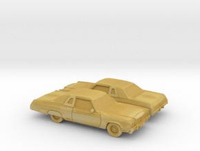 1/160 2X 1977 Chrysler Newport Brougham Coupe in Tan Fine Detail Plastic