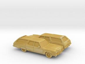 1/160 2X 1977 Chrysler Imperial Town & Country in Tan Fine Detail Plastic