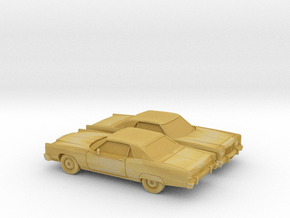 1/160 2X 1974 Lincoln Continental Coupe in Tan Fine Detail Plastic