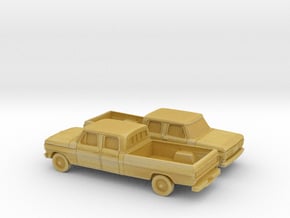 1/160 2X 1967-69 Ford F-Series Crew Cab in Tan Fine Detail Plastic
