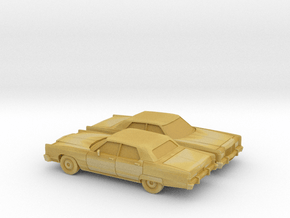 1/160 2X 1974 Lincoln Continental Sedan in Tan Fine Detail Plastic